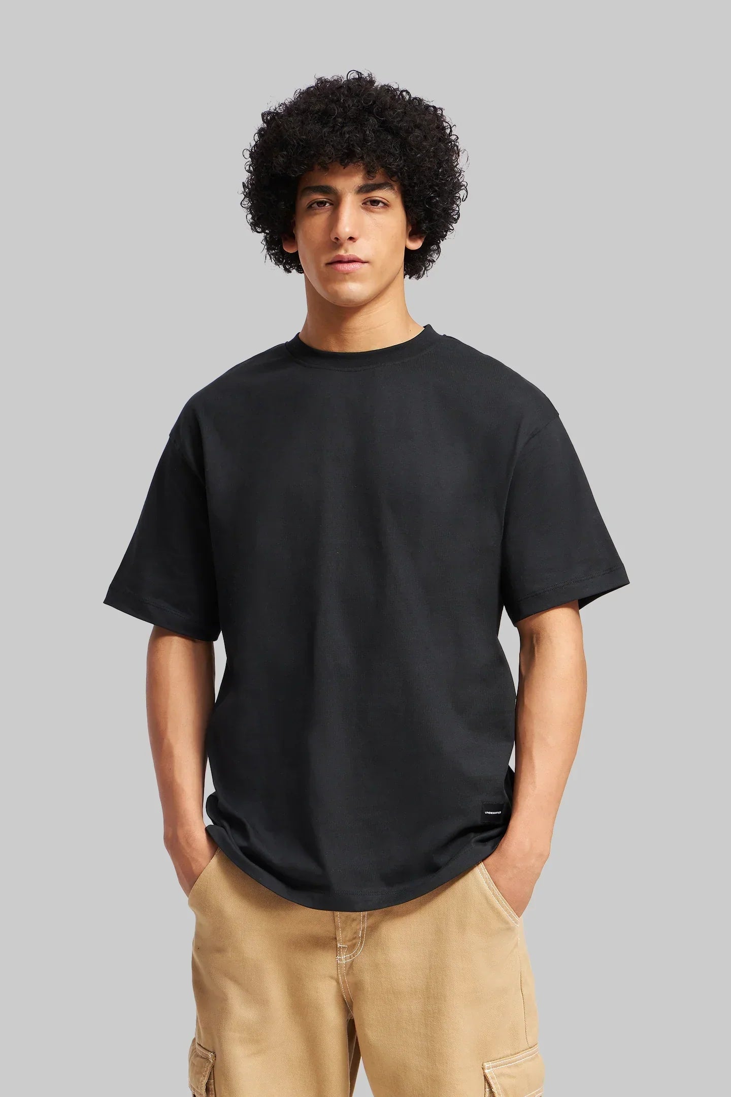 Pack of 3 Oversized Fit T-shirts - Lilac/Blue/Black
