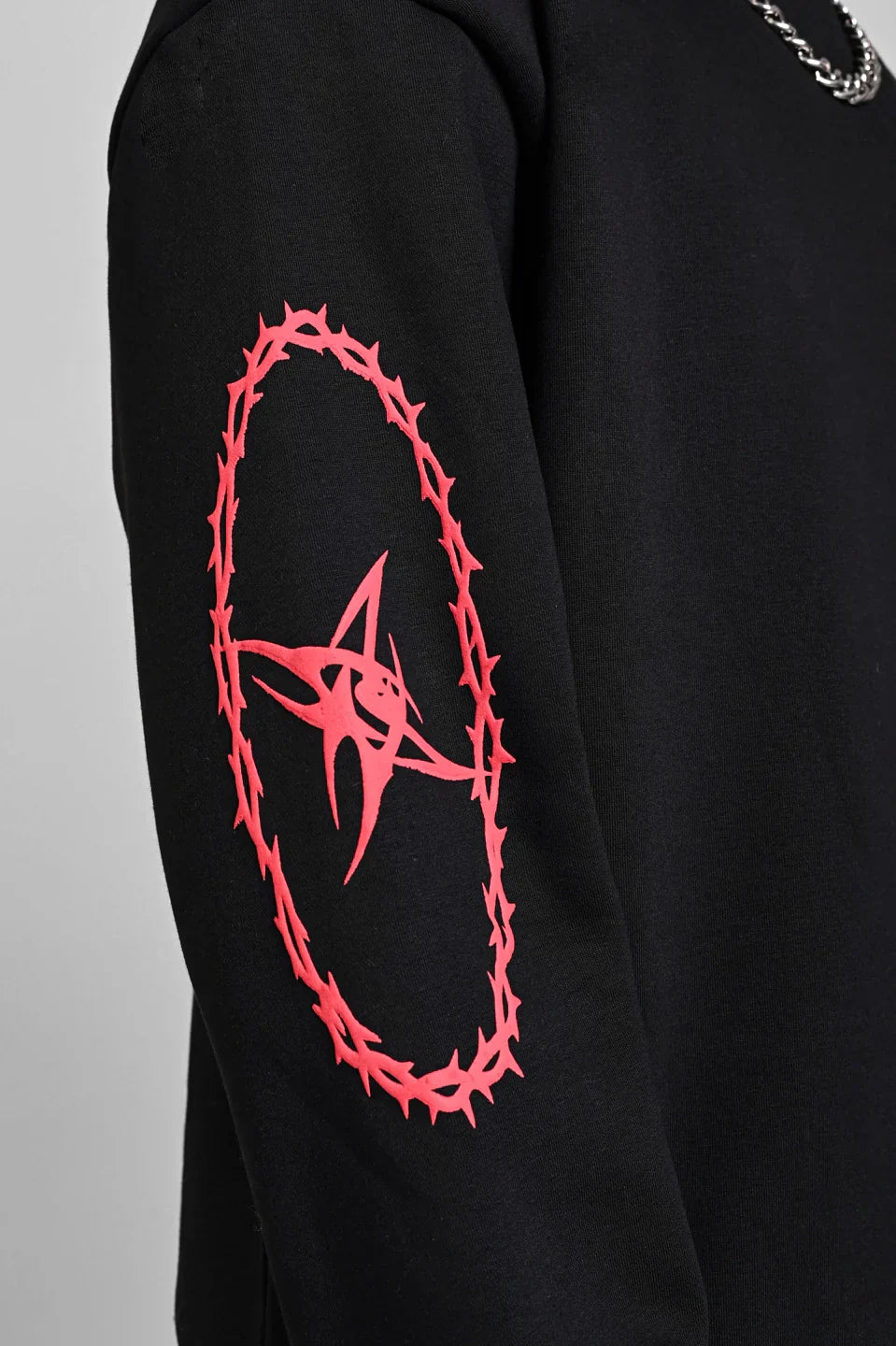 Black Oversized Bold Graphic Sweatshirt