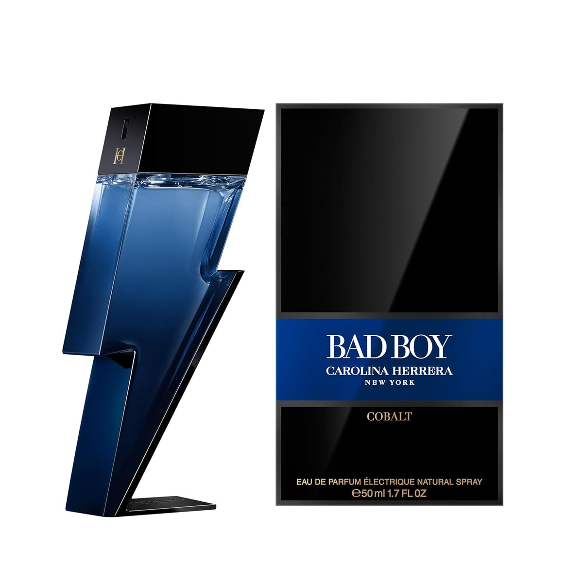 Carolina Herrera Wood Bad Boy Cobalt Men's Eau De Parfum Électrique 100Ml