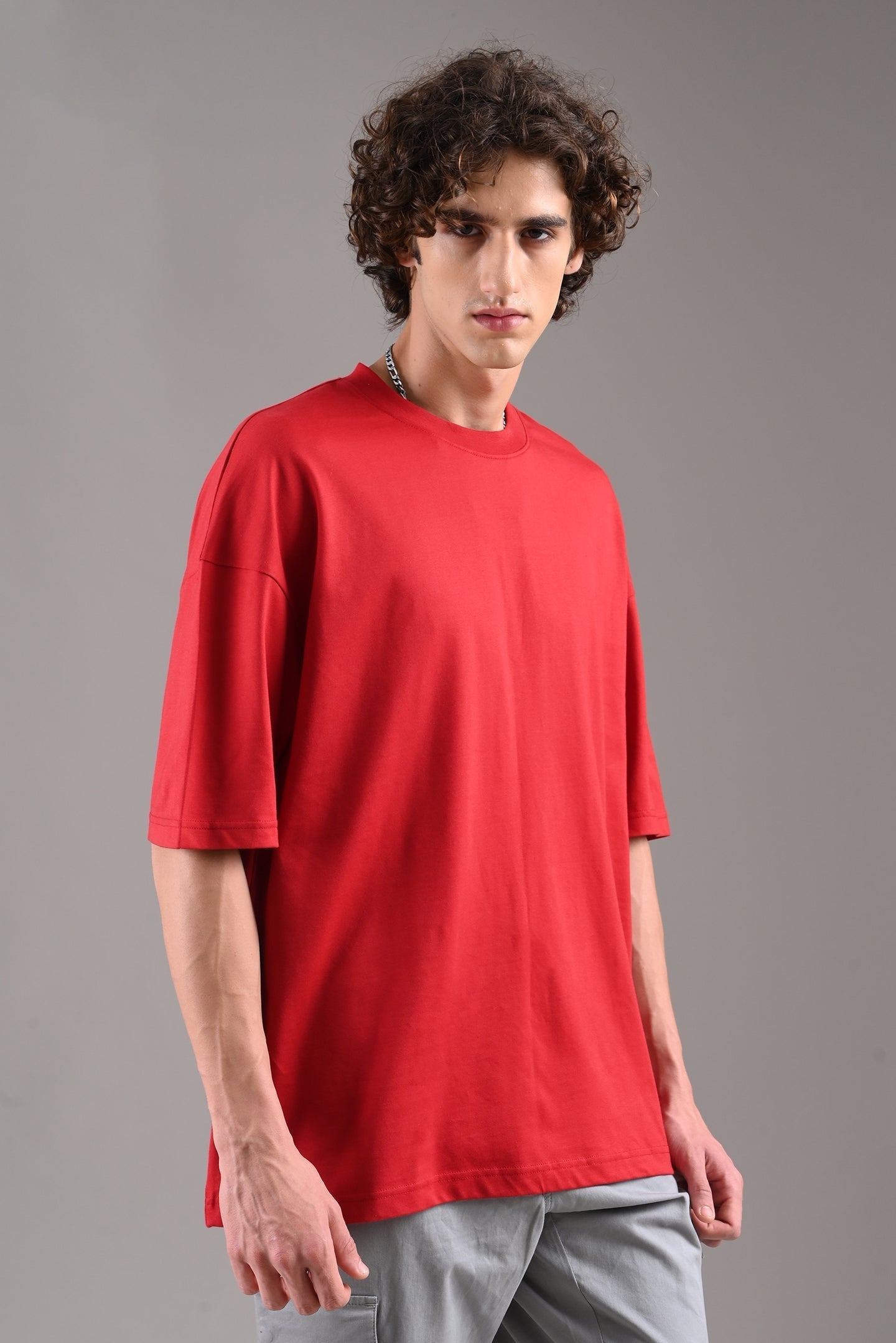 Pack of 4 Baggy T-shirts - Red/Lilac/White/Blue