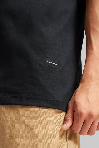 Live To Ride Underrated Black Oversized Fit T-Shirt Men