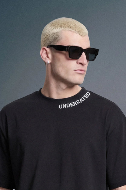 Underrated Curve Black Oversized T-shirt (UNISEX)