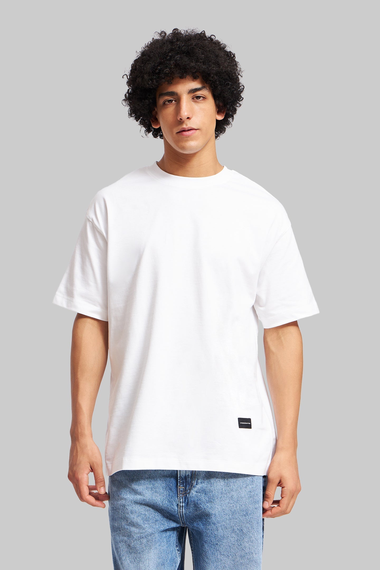 Pack of 4 Oversized T-shirts - Grey/Black/Navy/White