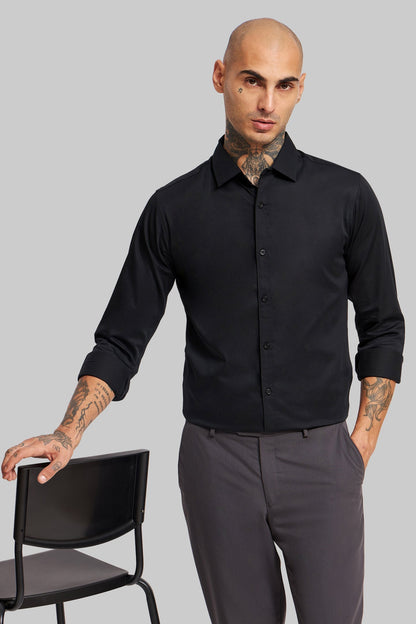 Pack of 2 Slim Fit Men's Shirt Combo -  Black/ Green
