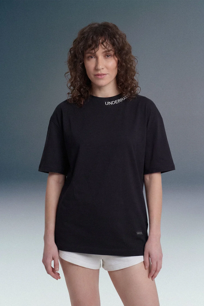 Underrated Curve Black Oversized T-shirt (UNISEX)