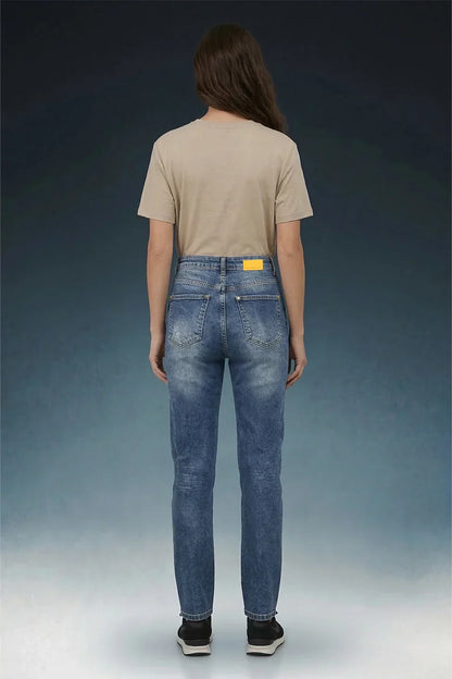 Blue Tinted High Rise Skinny Women Jeans