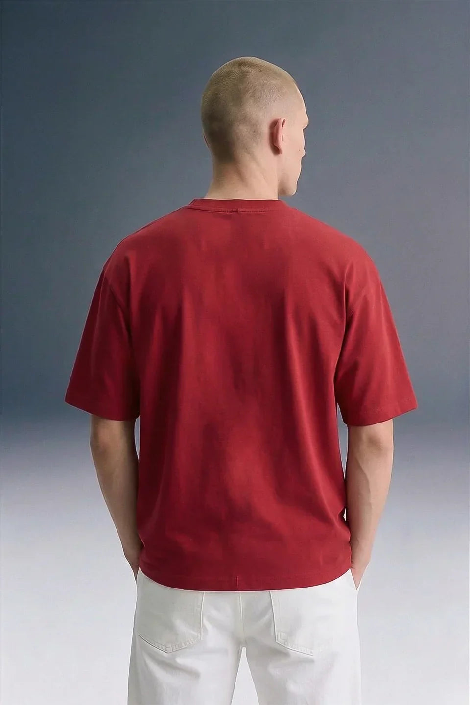 11:11 Reality Check Red Oversized T-shirt Men