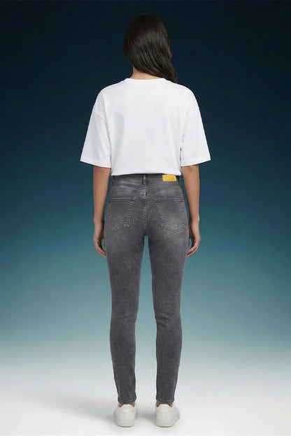 Grey High Rise Skinny Women Jeans