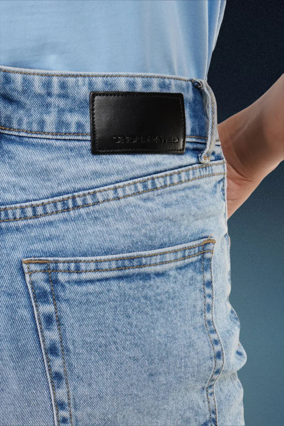 Light Blue High Rise Wide Leg Women Jeans