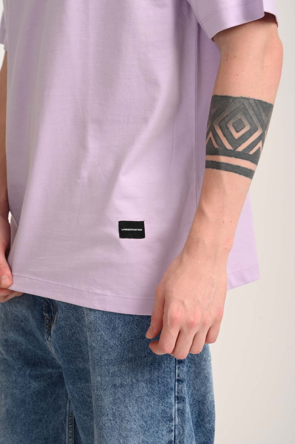 Decadent Drive Lavender Oversized Fit T-Shirt Men