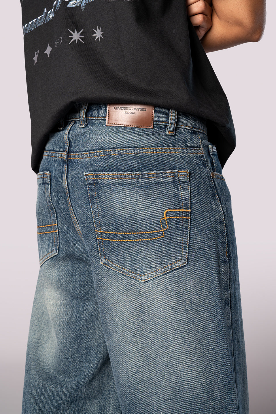 Vintage Blue Men's Baggy Fit Jeans