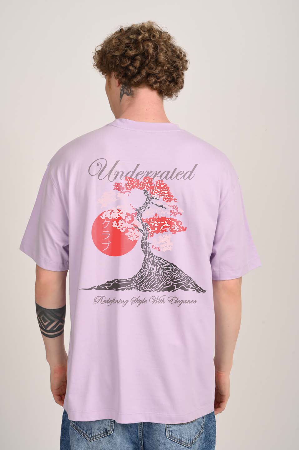 Redefining Style Lavender Oversized Fit T-Shirt Men