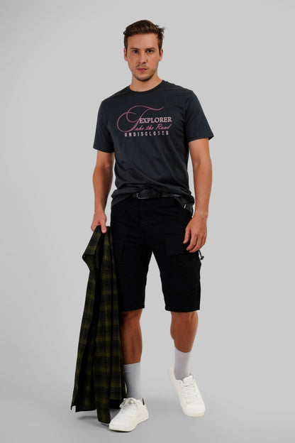 Road Undisclosed Black Regular Fit T-Shirt Men