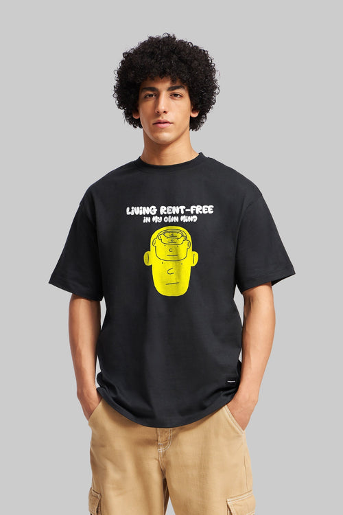 Daydreamer Black Oversized Fit T-Shirt Men