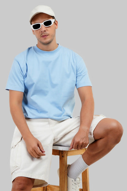 Pack of 5 Oversized Fit T-shirts - Black/Blue/Navy/Beige/Grey