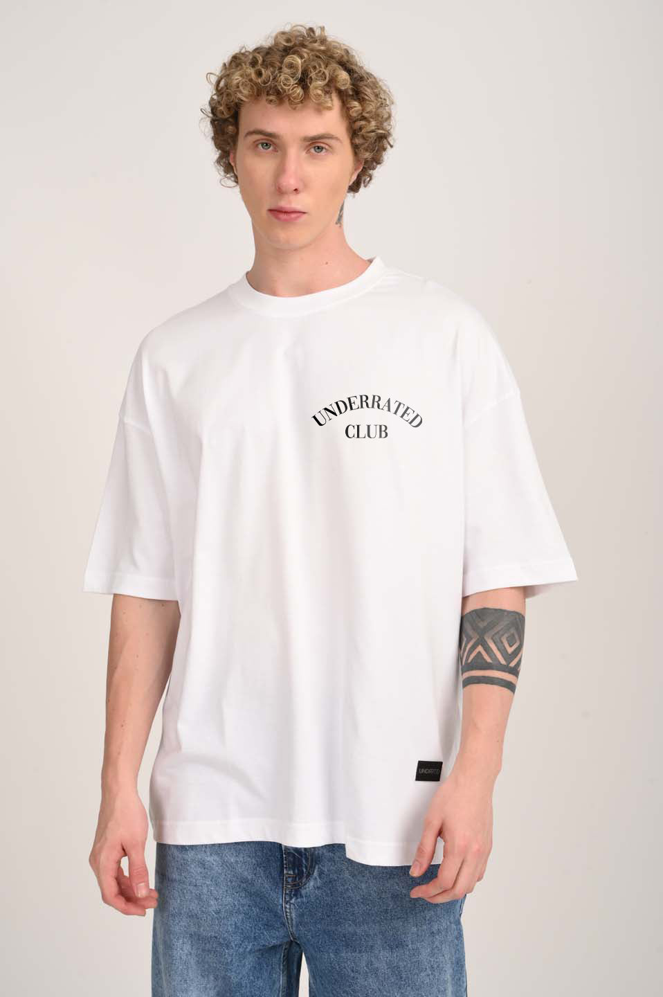 Photograph Memories White Baggy Fit T-Shirt Men