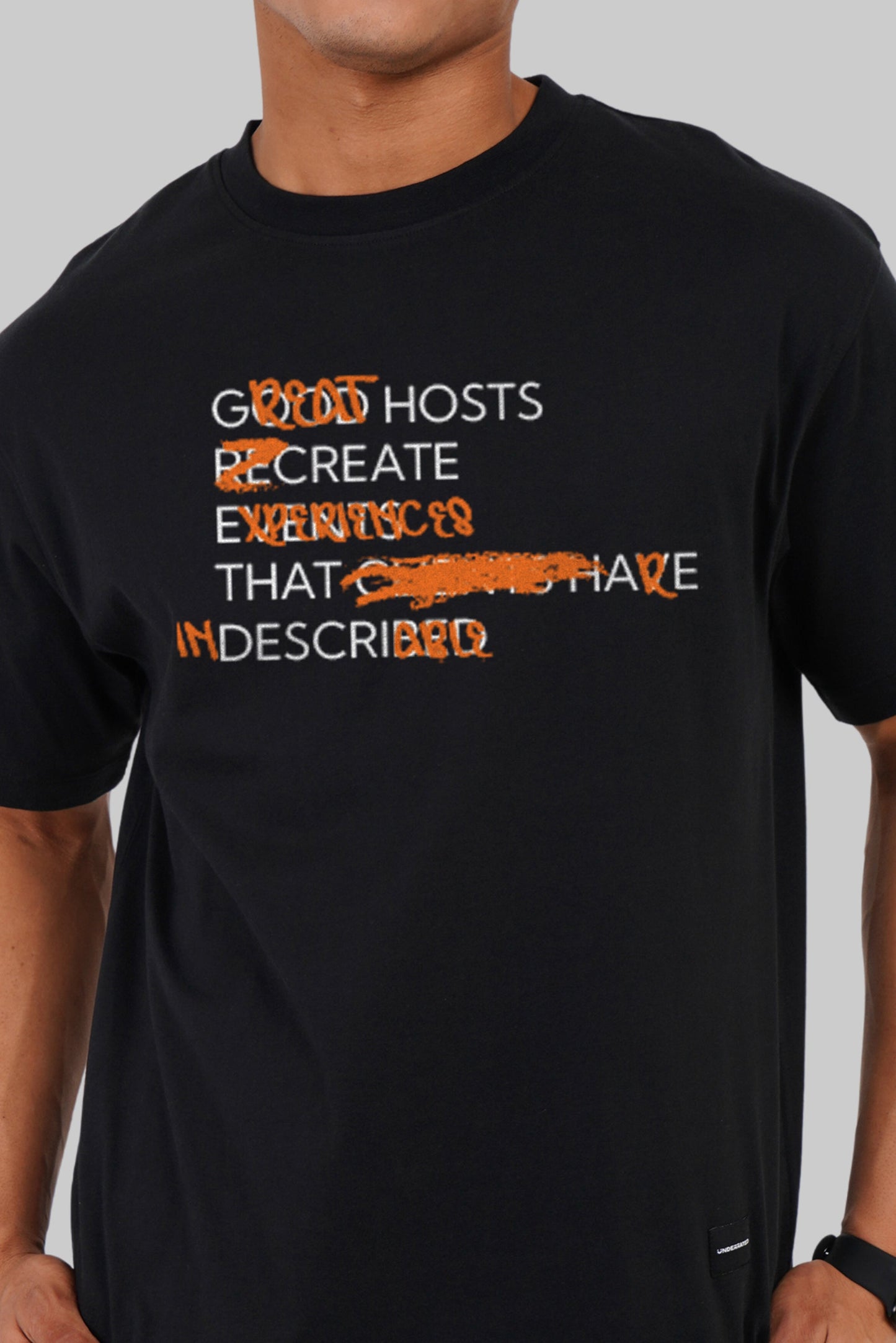 Rewritten Rules Statement Black Oversized Fit T-Shirt Men