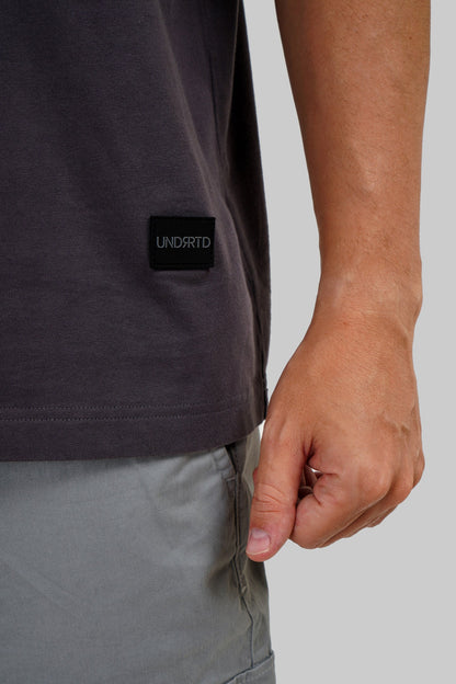 Time To Begin Dark Grey Baggy Fit T-Shirt Men