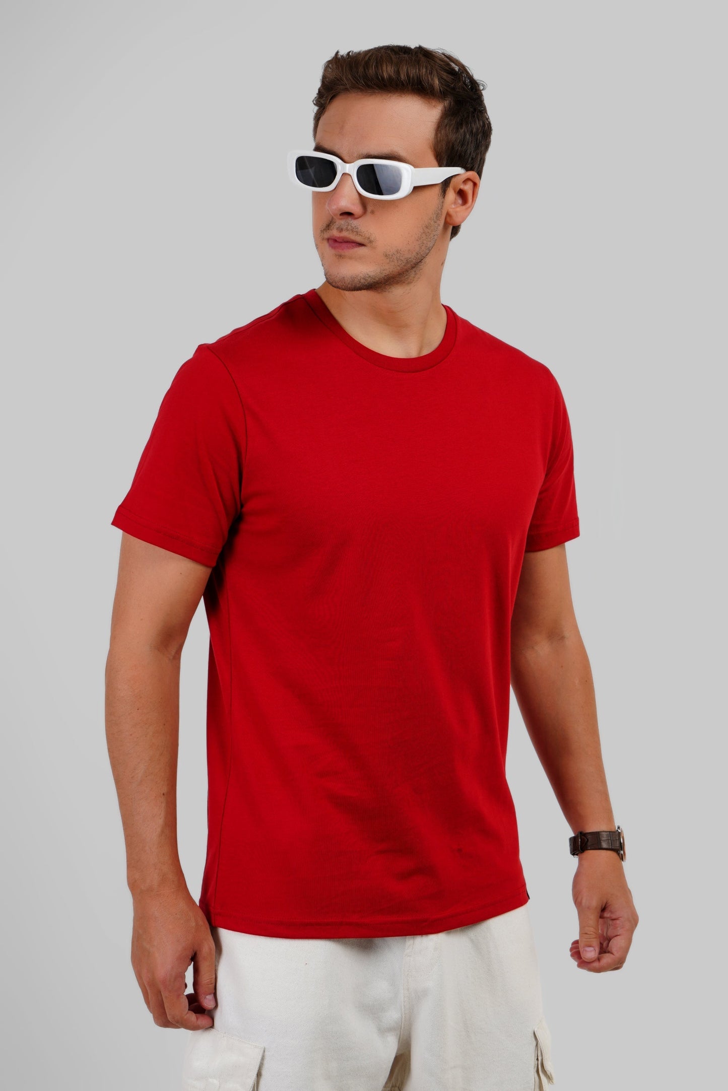 Pack of 3 Regular T-shirts - Red/Navy/Black