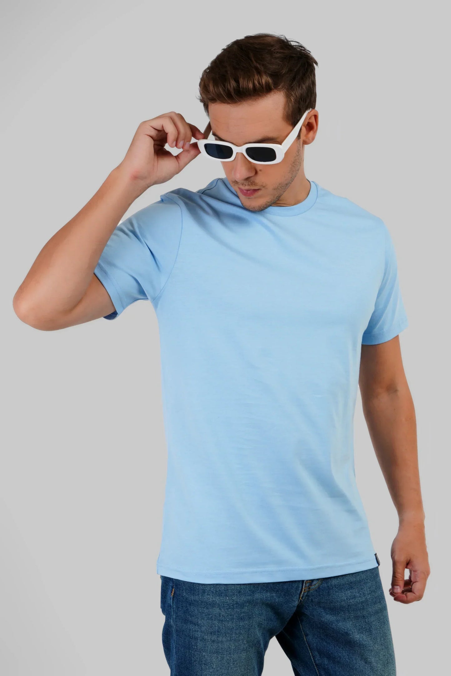 Pack of 3 Regular Fit T-shirts - Beige/Blue/Green