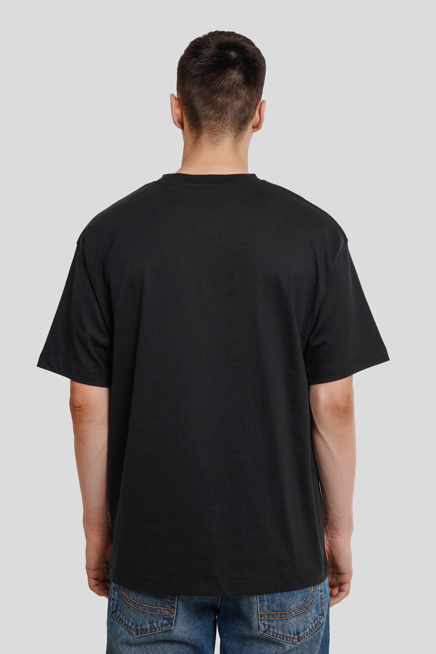 Full Throttle Race Black Oversized Fit T-Shirt Men