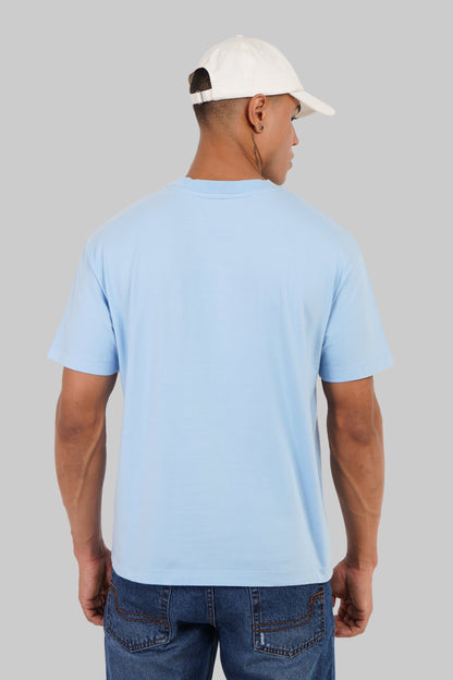 Offline Offgrid Offlimits Sky Blue Oversized Fit T-Shirt Men