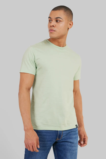 Pack of 5 Regular Fit T-shirts - White/Beige/Green/Blue/Black