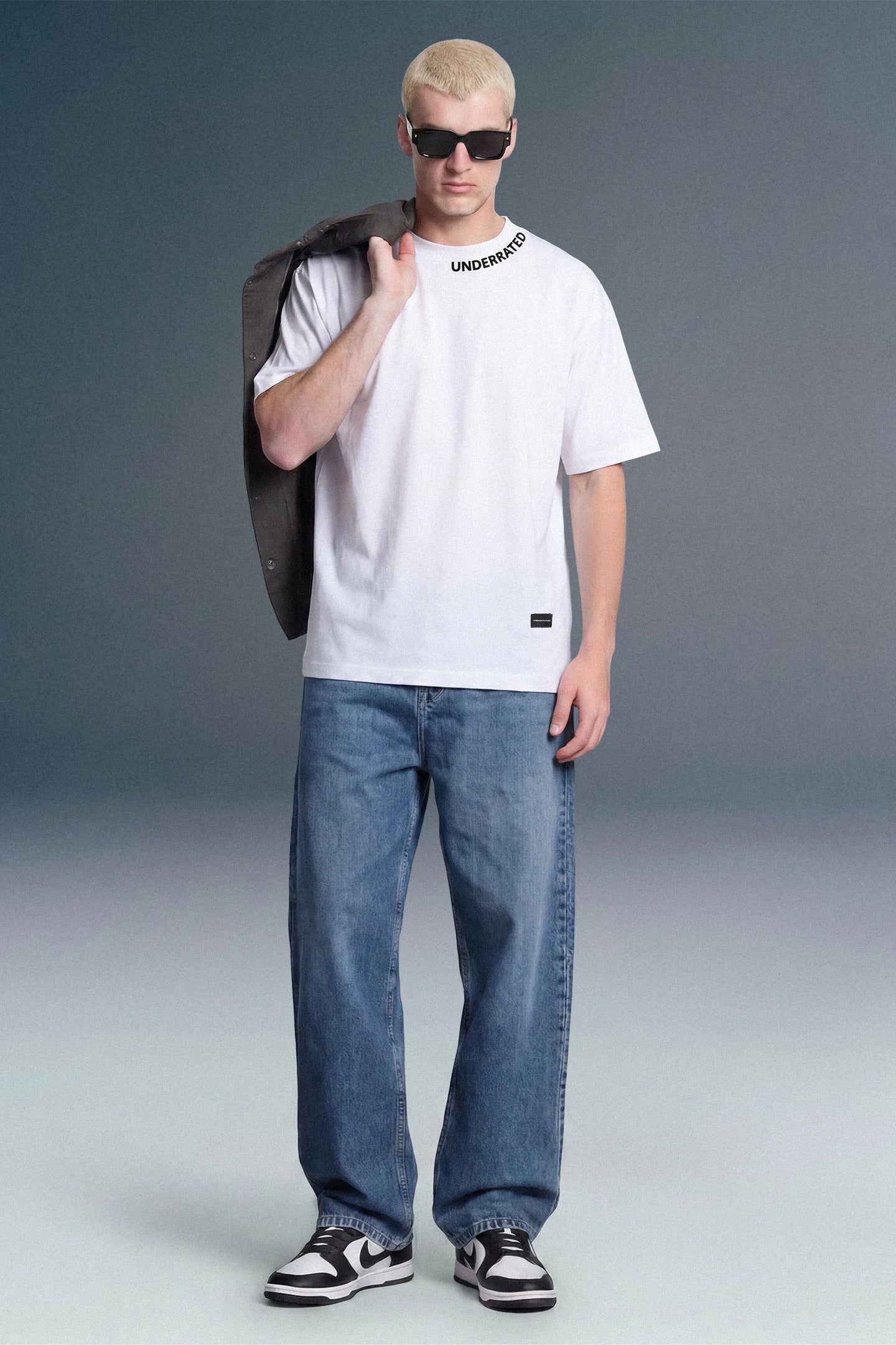 Underrated Curve White Oversized T-shirt