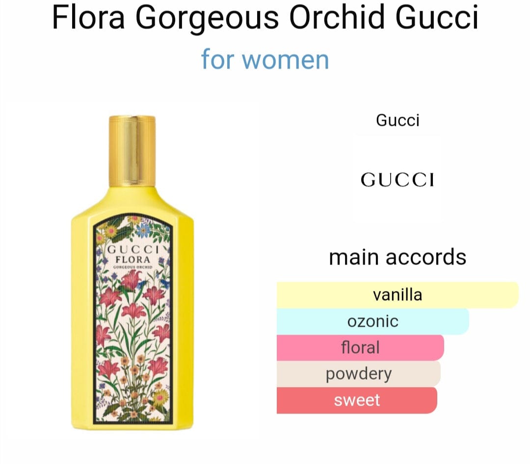 G*ccii Flo*aa Eau De Perfume Orchid Yellow - 100ml (Swiss Forest)